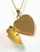 Precious Etched Locket Necklace in 14KT Yellow Gold