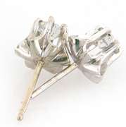 Precious 14kt WG Euro Cut Diamond Earrings