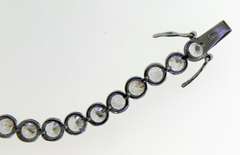 Sterling Silver Round Crystal tennis Bracelet