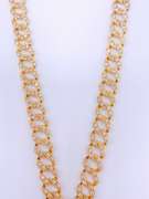 Fancy18kt Gold Plated Chain Necklace with Gemstones