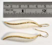 Unique 14k and Coral Dangle Earrings