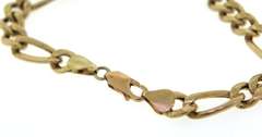 Italian Yellow Gold Figaro Bracelet