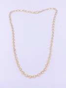 18kt GP Puff Mariner Chain Necklace- 20 Inches