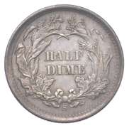 1872-S Seated Liberty Half Dime