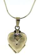 Vintage Italian Silver Heart lucket Pendant