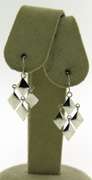 14KT White Gold JCM Dangle Earrings