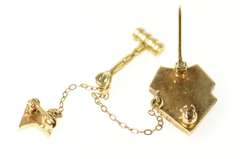 14K Yellow Gold Beta Gamma Phi Victorian Seed Pearl
