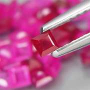Premium 3.33ct 45 piece princess cut Ruby set