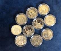 Lot Of 10 Commemorative Half Dollars in Capsule