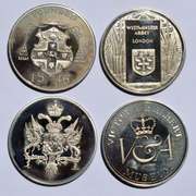 4 British Themed Copper Nickel  Tower Mint Proof Medals 