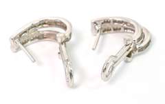 Interesting Diamond J Earrings in 14KT White Gold