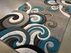MODERN CARVED DESIGN RUG 6x8
