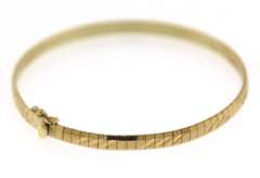 Nice Diamond Cut Omega Yellow Gold Bracelet