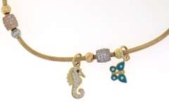 Gorgeous CZ Station Bracelet with Charm