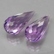 Look at this pair of 4.26ct Briolette cut Amethyst