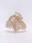 14kt Gold Diamond Ribbon Band