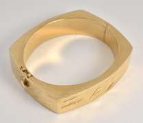 Nicely Shaped Wide 14k Bangle Bracelet