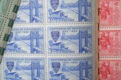 30 Mint 3 Cent US Comm Stamp Sheets 1940-50 Era