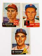 3 Topps 1953 Baseball Cards