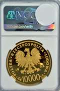 1982 POLAND 10000 ZLOTYCH POPE JOHN PAUL II GOLD NGC PF69UC