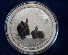 2011 Australia Year OF The Rabbit 1 Dollar Silver Coin