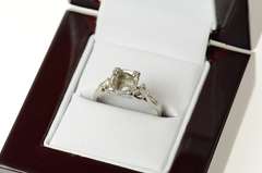 Platinum 1940's Diamond 5.3mm Engagement Setting Ring