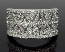 Intricate Wide Diamond Band
