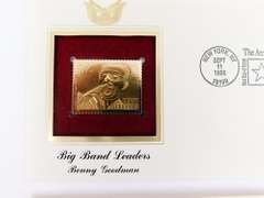 4 Big Band Leaders 1996 1st Day Issues & 22KT Stamps