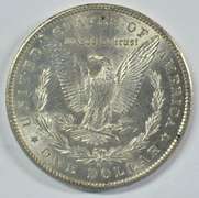 Lustrous BU 1891-S Morgan Silver Dollar. Full strike