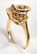 Tiered Sapphire & Diamond Ring