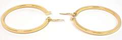 Large Flat Hoop Earrings in 14KT Yellow Gold