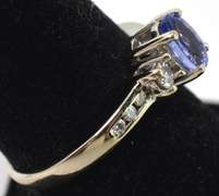 Stunning Iolite & Diamond Ring in 14KT White Gold