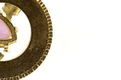 14K Yellow Gold My Valentine Retro 1960's Sim. Amethyst Pendant