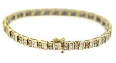 Remarkable 5cts Diamond Yellow Gold Bracelet