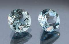 Heavy 5ct vivid sky blue Topaz set