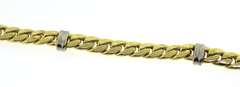 Unmatched Yellow Gold Curb Link Station Necklace