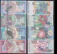 Dutch Centrale Bank Van Suriname $5, $10, $25 and $100
