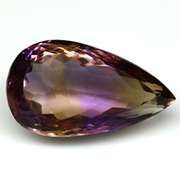 Elegant 21.68ct pear cut Bolivian Ametrine