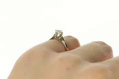 14K White Gold 0.46 Ct Diamond Classic Solitaire Engagement Ring