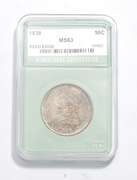 MS63 1838 Capped Bust Half Dollar - Reed Edge - Graded NTC