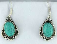 Silver and Natural Stone Earrings