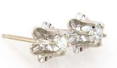 Precious 14kt WG Euro Cut Diamond Earrings