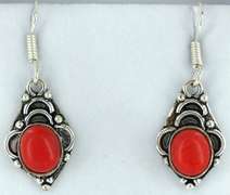 Silver and Natural Stone Earrings