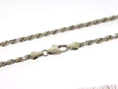Italian Sterling Silver Rope Chain Necklace
