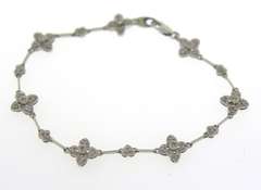 Fancy White Gold Diamond Station Bracelet