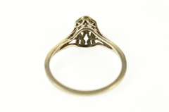 10K White Gold Art Deco 1.5mm Filigree Engagement Setting Ring