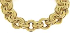 Fancy Yellow Gold Textured Anchor Link Bracelet