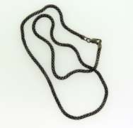 Italian Sterling Silver Black  plated Box Chain
