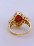 14kt Gold Garnet & Diamond Ring