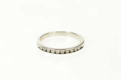 14K White Gold 0.20 Ctw Classic Diamond Wedding Band Ring
